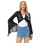 Women's Gothic Tie-Hem Crop Top
