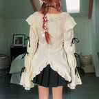 Women's White Lolita Blouse – S–L