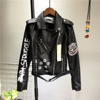 Women's Black Cropped Faux Leather Jacket – S–XXL