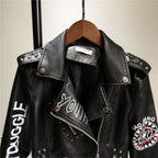 Women's Black Cropped Faux Leather Jacket – S–XXL