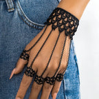 Women's Gothic Lace Bracelet – Black