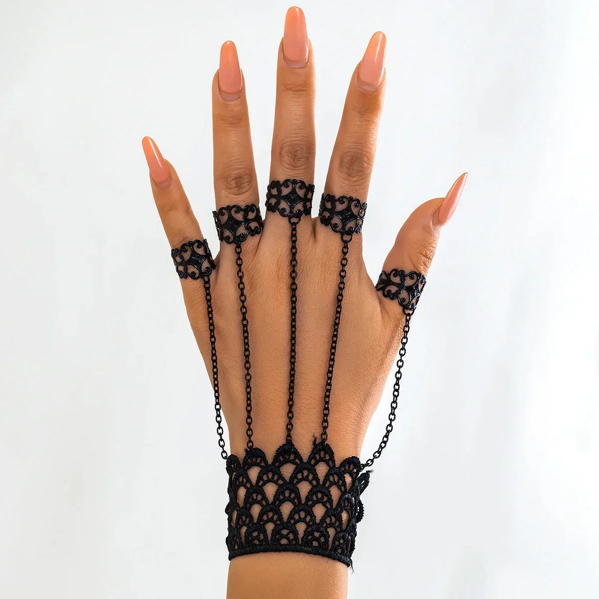 Women's Gothic Lace Bracelet – Black