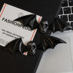 Black Skull & Bat Wing Hair Clip