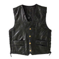 Multi-Pocket Punk Faux Leather Vest