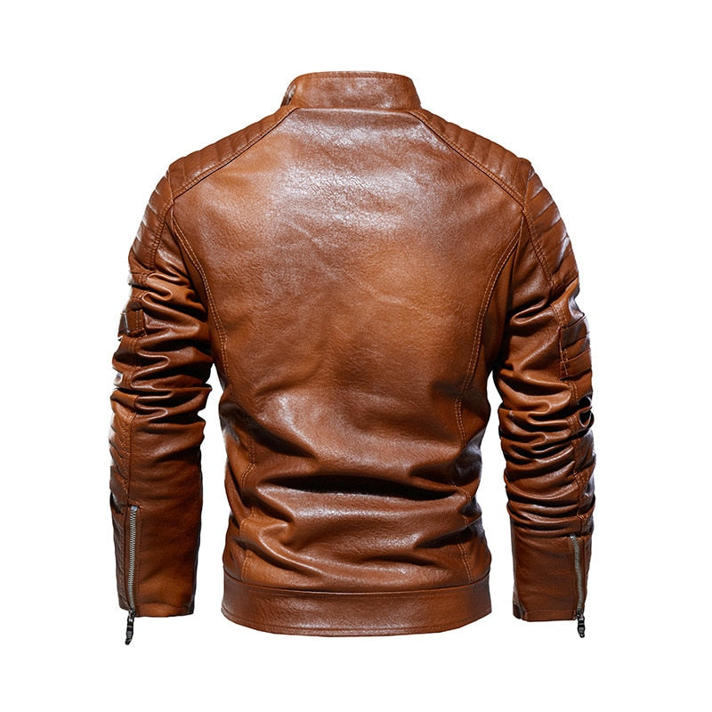 Men's Faux Leather Jacket – S–XL