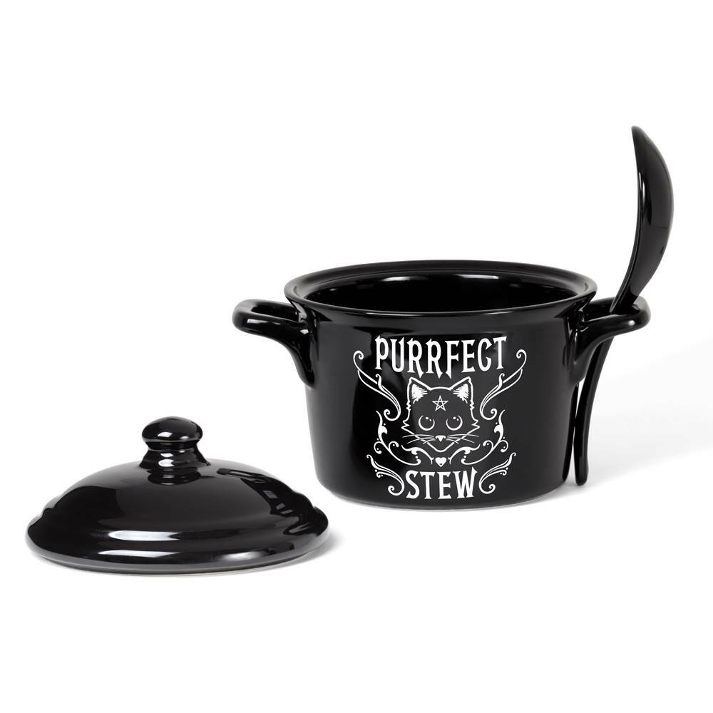 Purrfect Stew Cauldron Bowl & Spoon Set – 425 ml