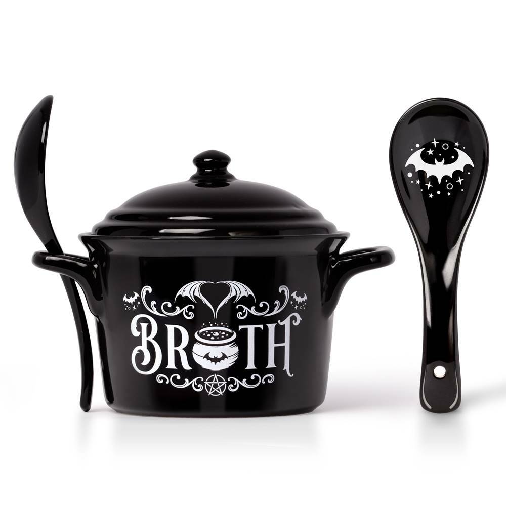 Bat Broth Cauldron Bowl & Spoon Set – 425 ml
