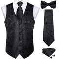 Black Paisley Formal Vest Set