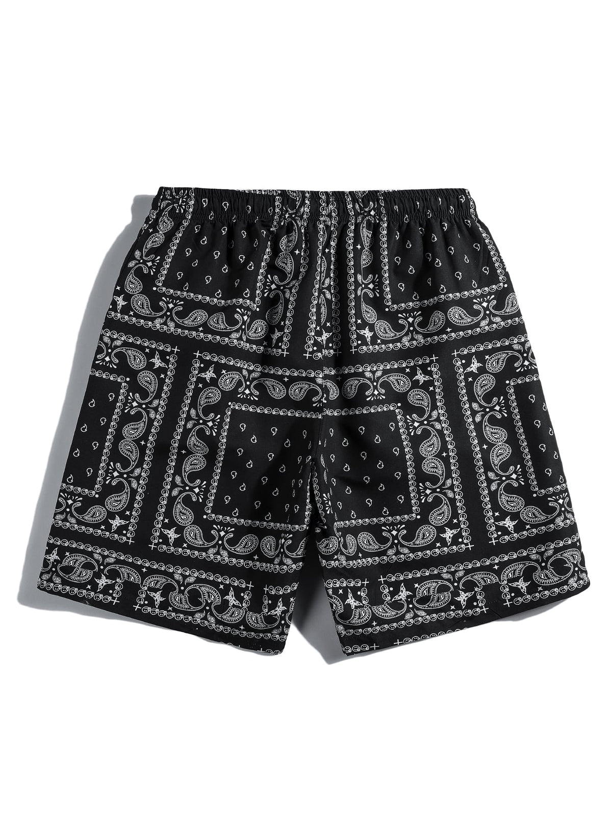 Men's Black Gothic Beach Shorts – Polyester