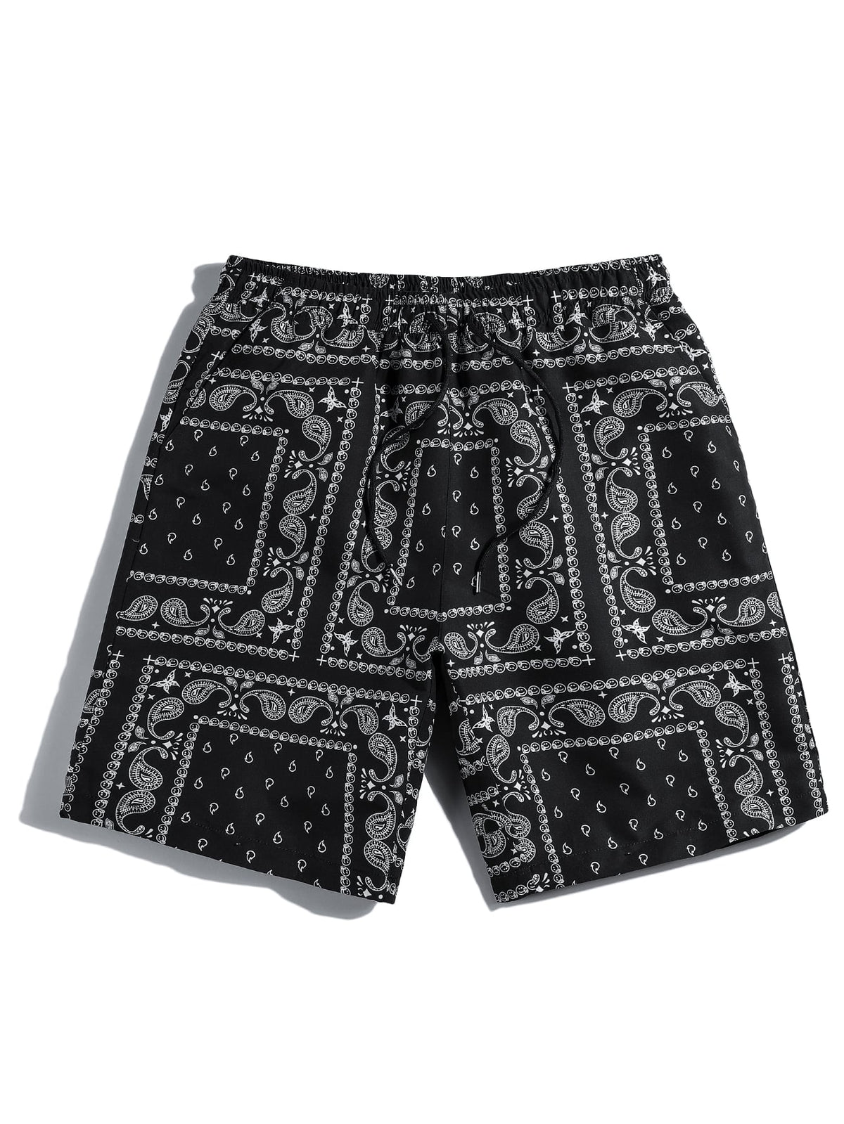 Men's Black Gothic Beach Shorts – Polyester