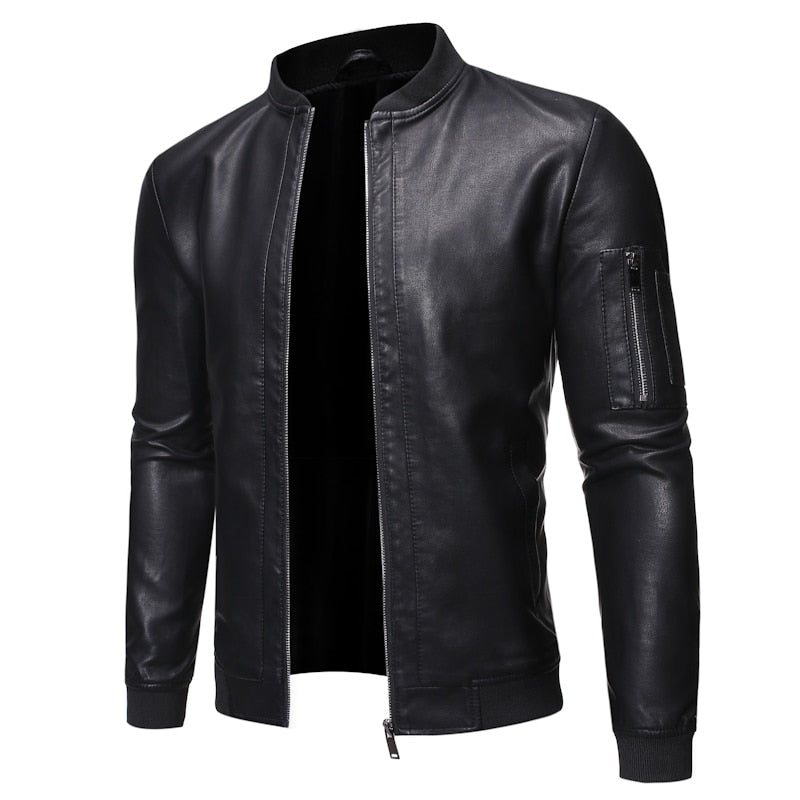 Men's Faux Leather Jacket – S–XXL