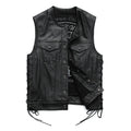 Cowhide Motorcycle Leather Vest – S–XXL