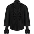 Men's Gothic Victorian Ruffle Shirt – Pirate Vampire Style – S–XXL