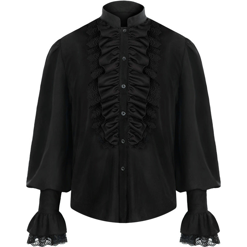 Men's Gothic Victorian Ruffle Shirt – Pirate Vampire Style