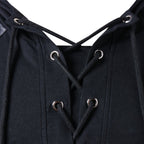 Lace-Up Steampunk Gothic Hoodie – M–3XL