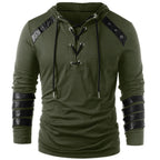 Lace-Up Steampunk Gothic Hoodie – M–3XL