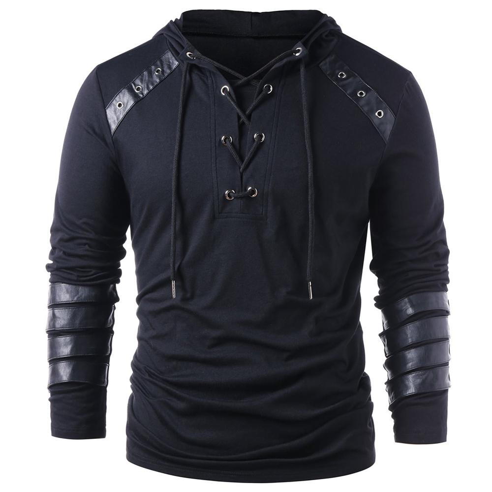Lace-Up Steampunk Gothic Hoodie