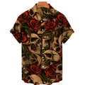 Men's Hawaiian Gothic Skull Shirt – Cotton Stretch