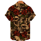 Men's Hawaiian Gothic Skull Shirt – Cotton Stretch