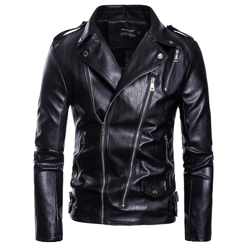 Men's Faux Leather and Suede Jacket – Sizes XS–3XL