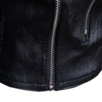 Men's Faux Leather and Suede Jacket – Sizes XS–3XL