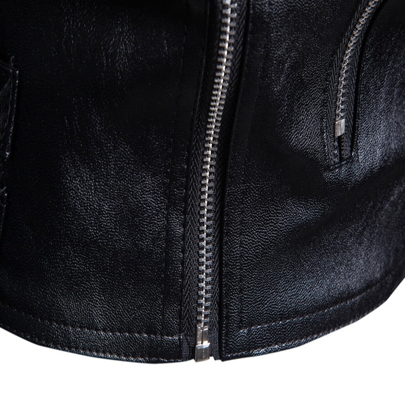 Men's Faux Leather and Suede Jacket – Sizes XS–3XL