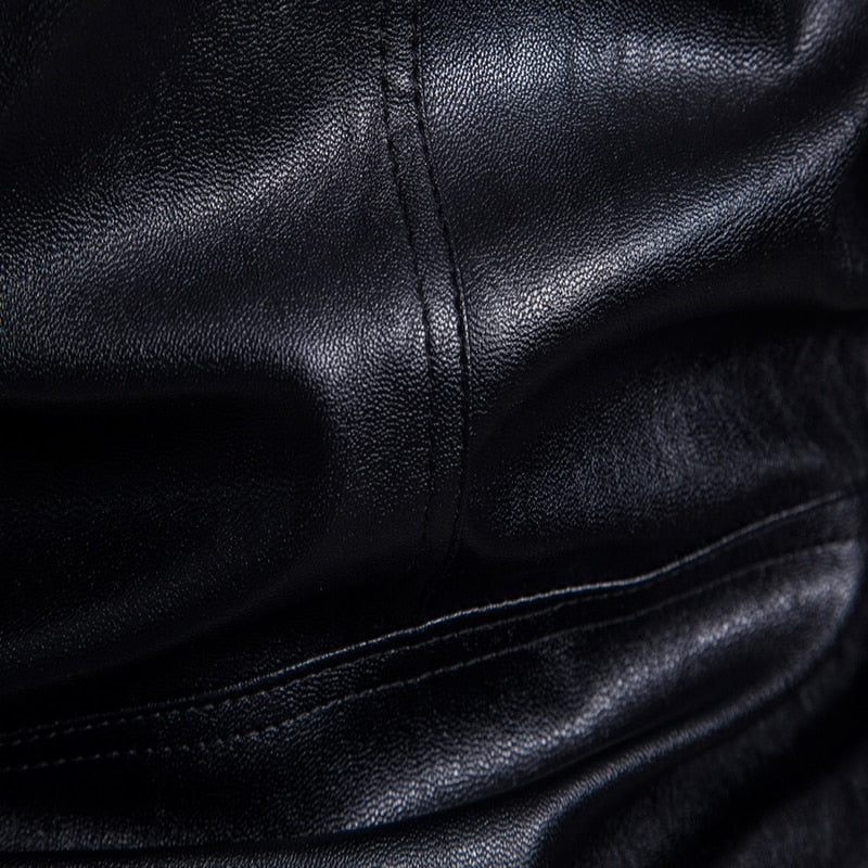 Men's Faux Leather and Suede Jacket – Sizes XS–3XL