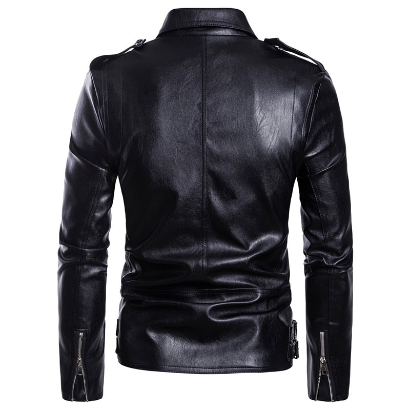 Men's Faux Leather and Suede Jacket – Sizes XS–3XL