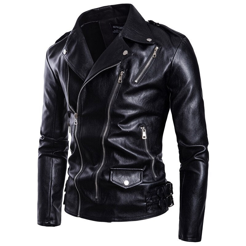 Men's Faux Leather and Suede Jacket – Sizes XS–3XL