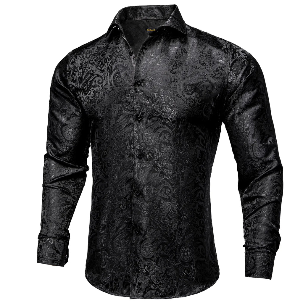 Black Paisley Dress Shirt
