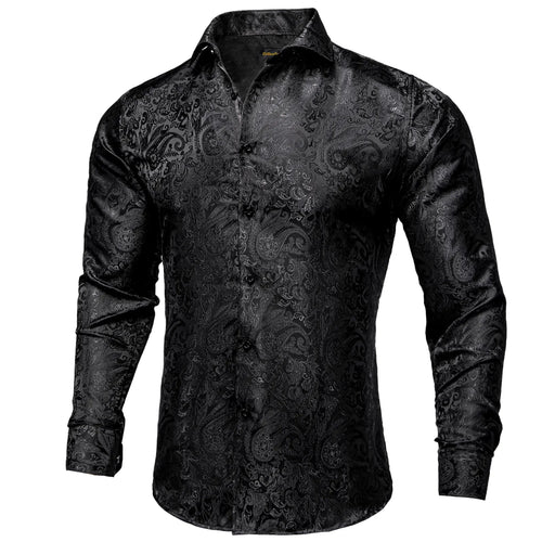 Black Paisley Dress Shirt