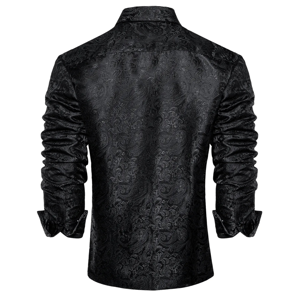 Black Paisley Dress Shirt