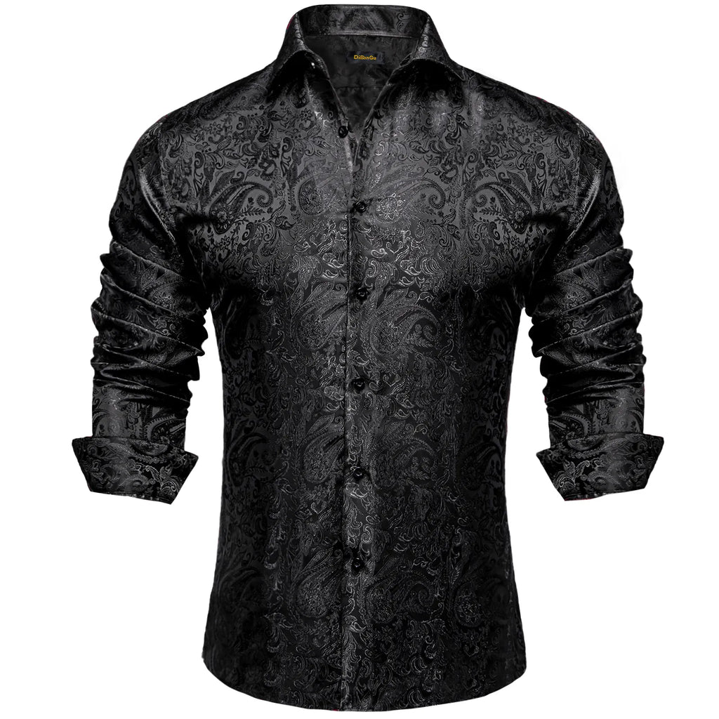 Black Paisley Dress Shirt