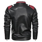 Men's Faux Leather Rider Jacket – Black, Red or Blue