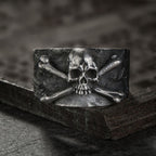 Men's Gothic Crossbones Skull Ring – Stainless Steel