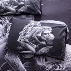 Motorcycle Skull Duvet Cover Set – Full to Super King