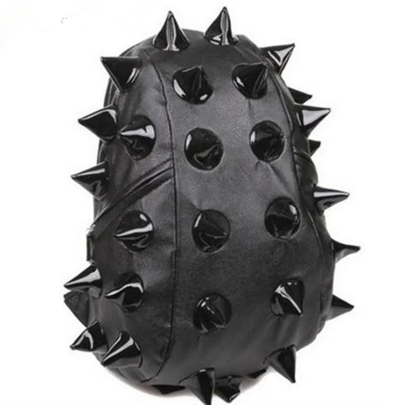 Unisex Spiked Backpack – Black PU Leather