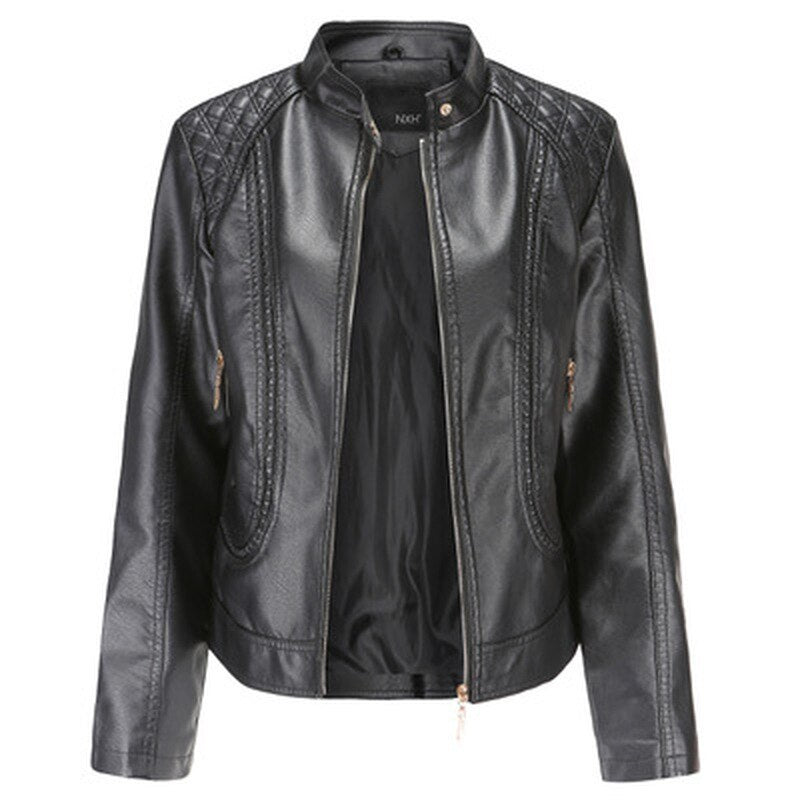 Women's Faux Leather Jacket – 5 Colours, S–4XL