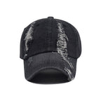 Men's Distressed Gothic Cap – Cotton, Black or Blue