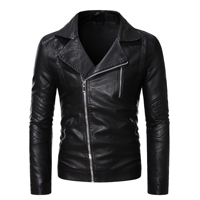 Casual Faux Leather Jacket – S–XXL