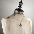 Gothic Viking Thor's Hammer Pendant with Genuine Amber