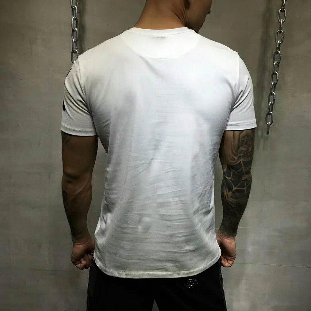 Men's Gothic Rhinestone Skull T-Shirt – Cotton