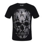 Men's Gothic Skull Print T-Shirt – Cotton Blend