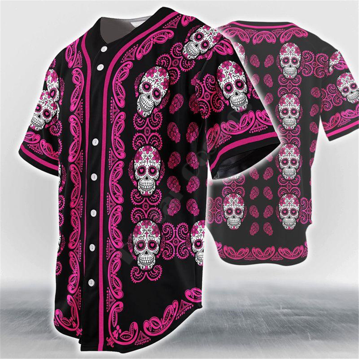 Men's Bonecrusher Gothic Baseball Jersey – Skull Design