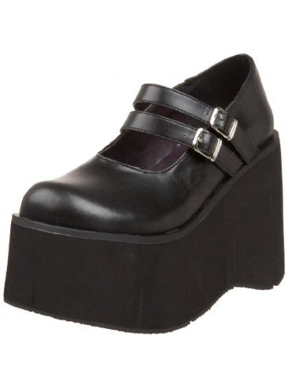 Women's Double Strap Platform Shoes – Vegan Faux Leather