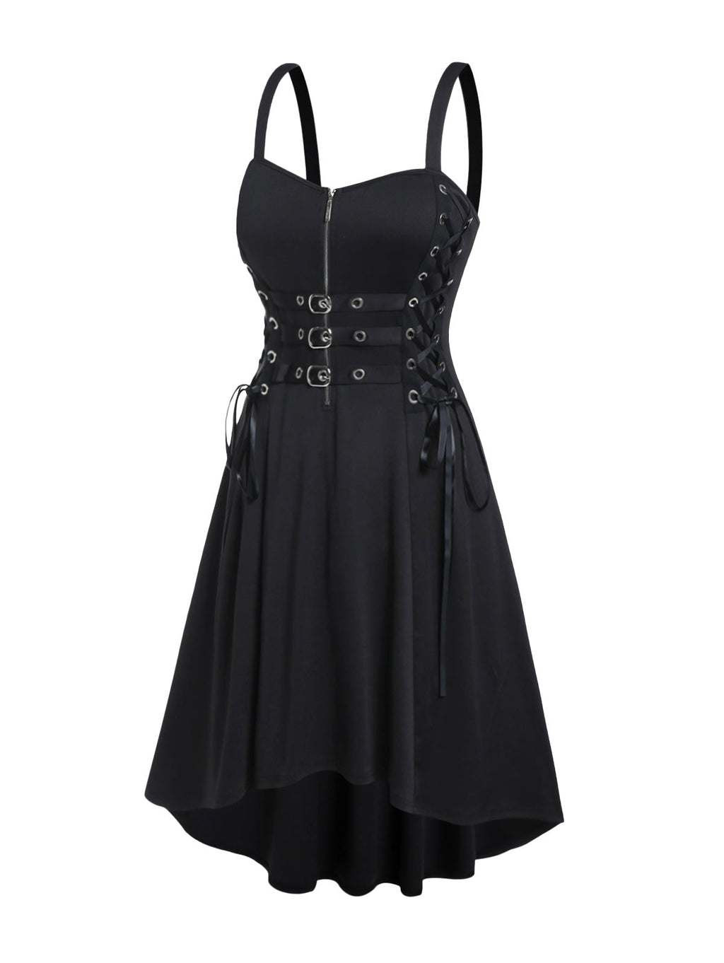 Women's Gothic Buckle Dress – Sizes S–3XL