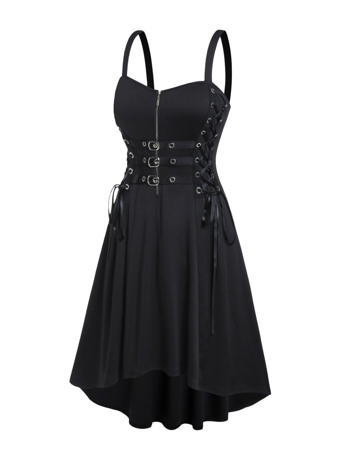 Women's Gothic Buckle Dress – Sizes S–3XL