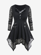 Women's Gothic Skull Dress – Sizes XS–3XL