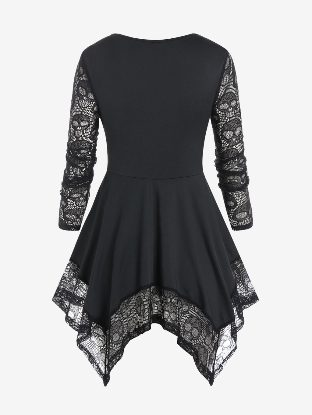 Women's Gothic Skull Dress – Sizes XS–3XL