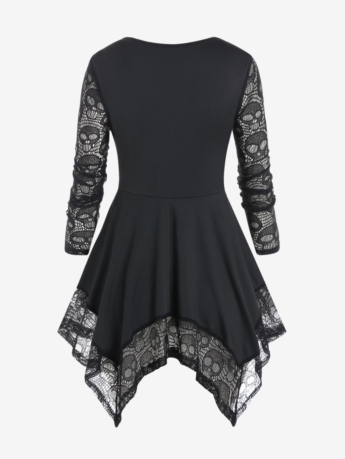 Women's Gothic Skull Dress – Sizes XS–3XL